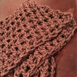 Dark brown hand made baby blanket